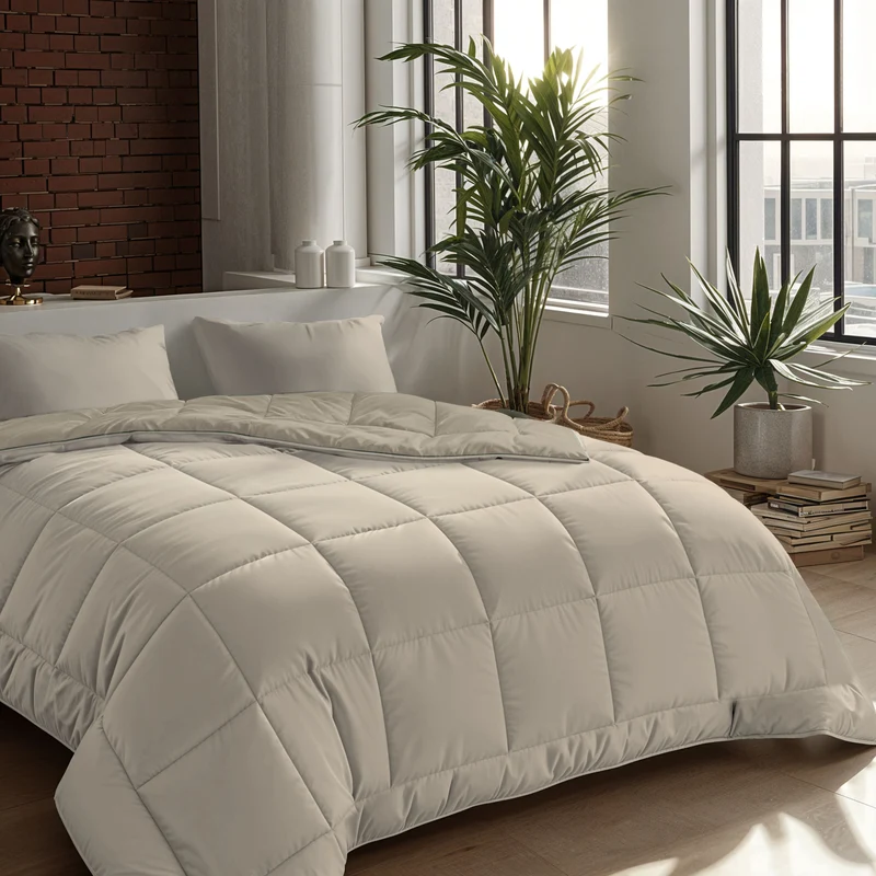 Zelesta Comfort Duo Bettdecke - Taupe & Champagner
