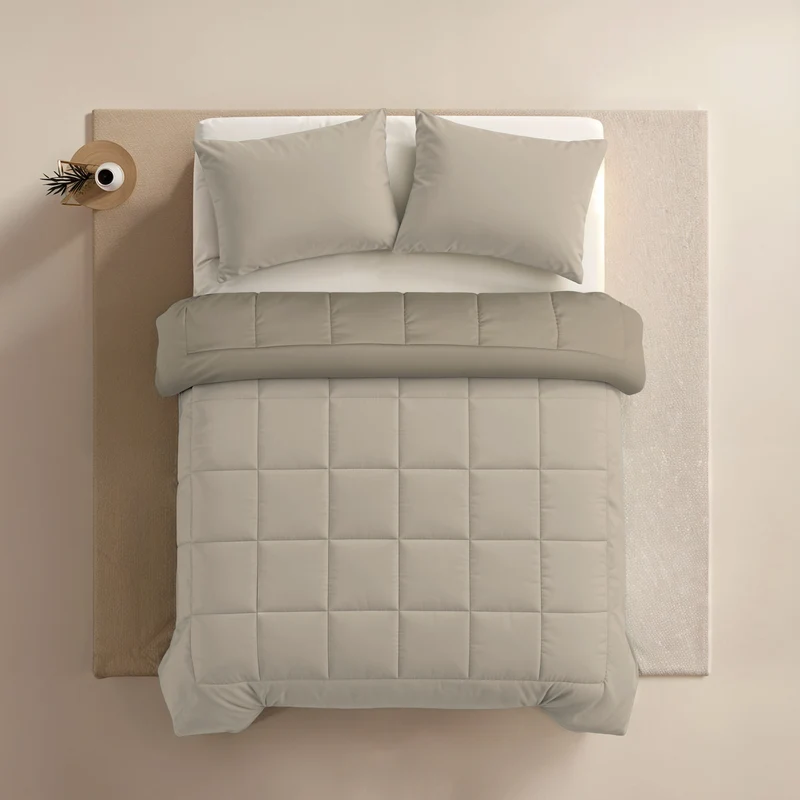 Zelesta Comfort Duo Bettdecke - Taupe & Champagner