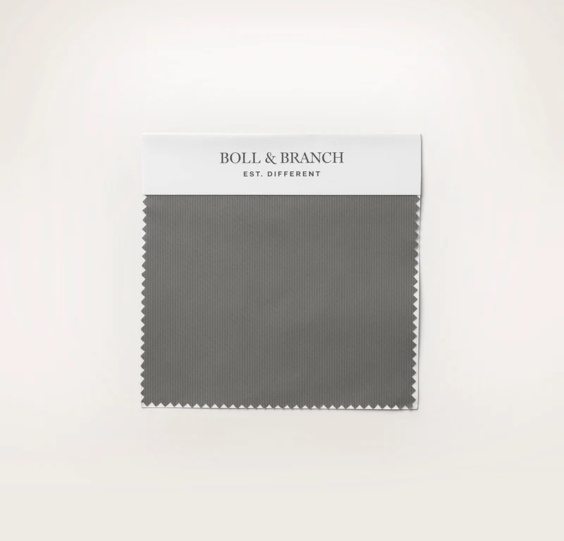 Signature Hemmed Fabric Swatch - Stone Textured Stripe