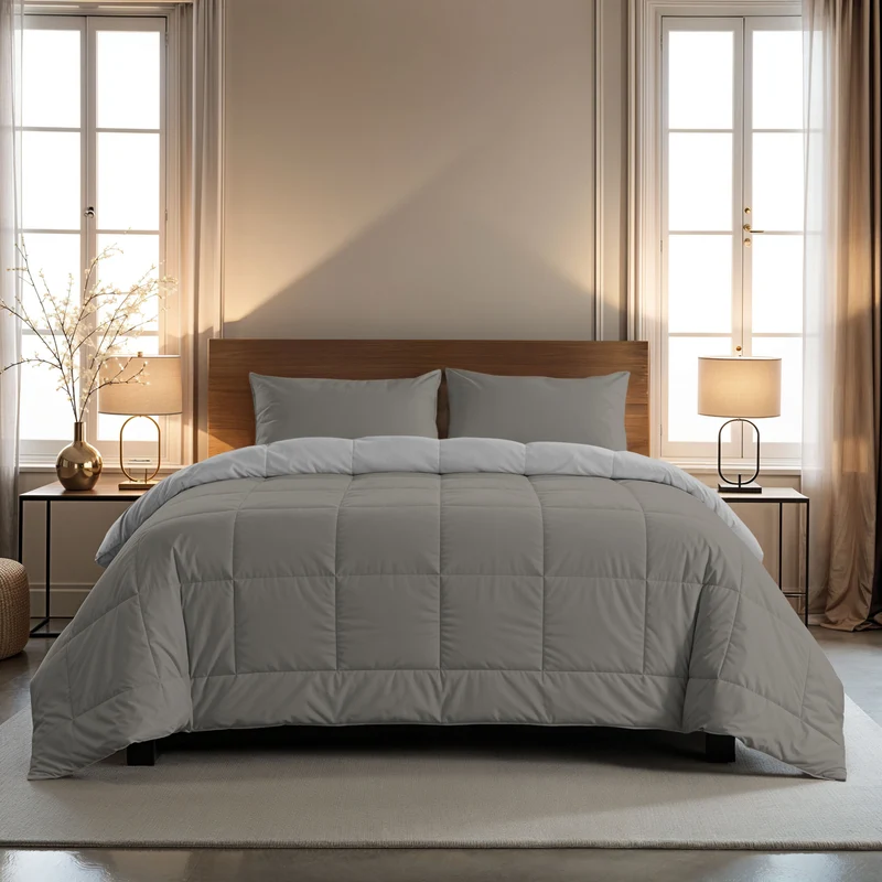 Zelesta Comfort Duo Bettdecke - Grau & Sanftes Grau