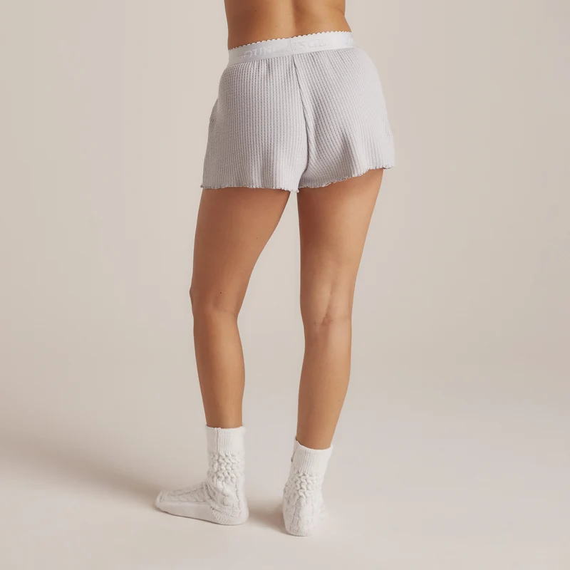Soft Waffle Pyjama Korte Broek - Frost