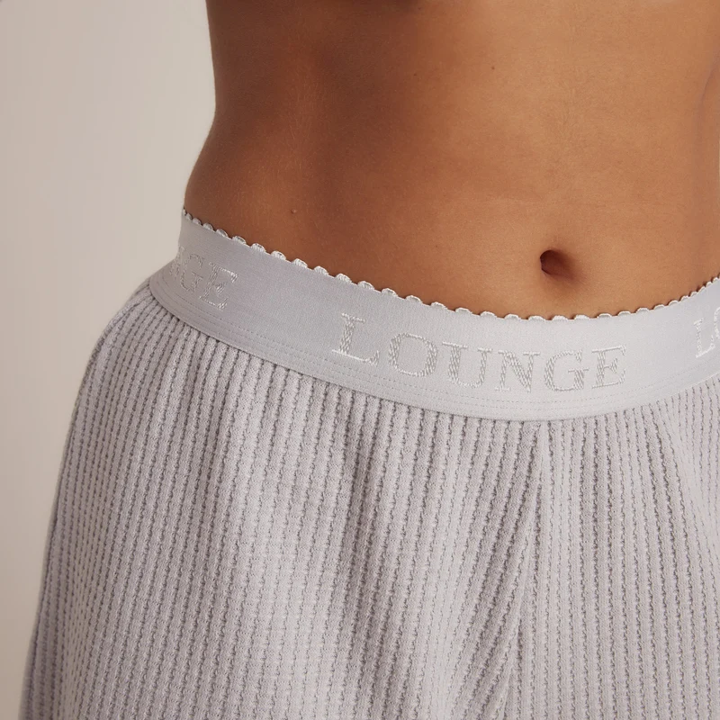 Soft Waffle Pyjama Korte Broek - Frost