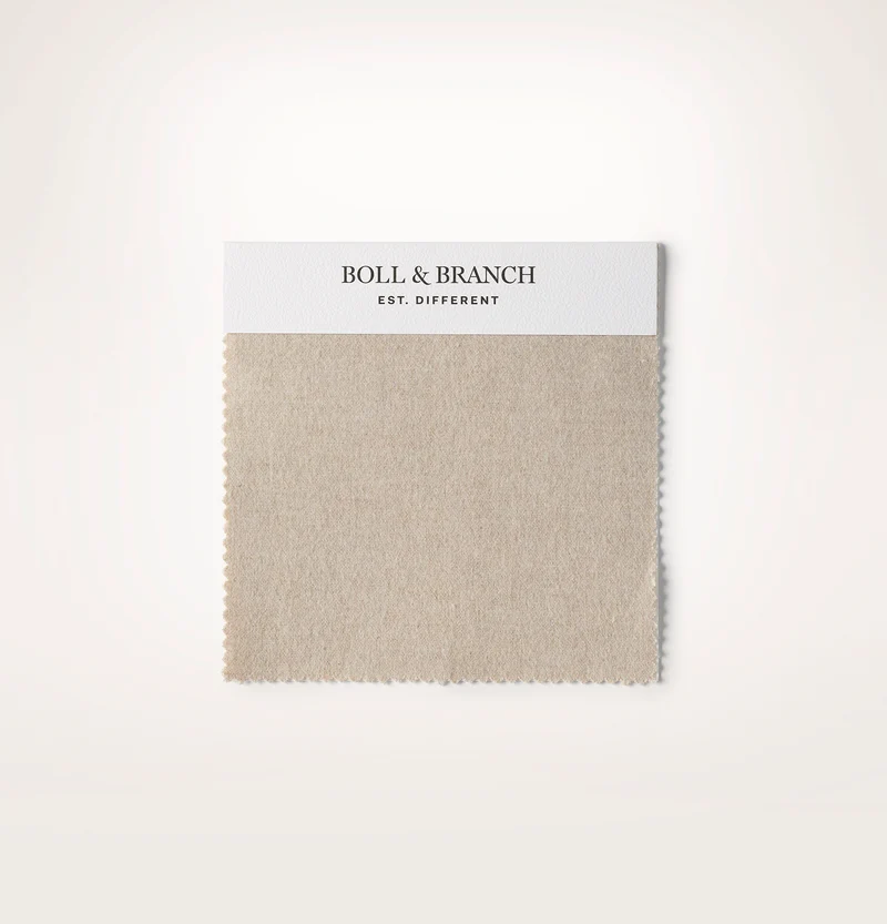 Flannel Fabric Swatch - Heathered Oatmeal