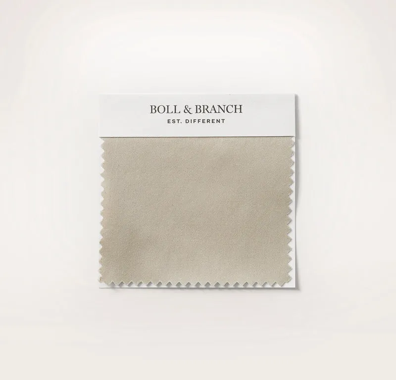 Percale Hemmed Fabric Swatch - Oak