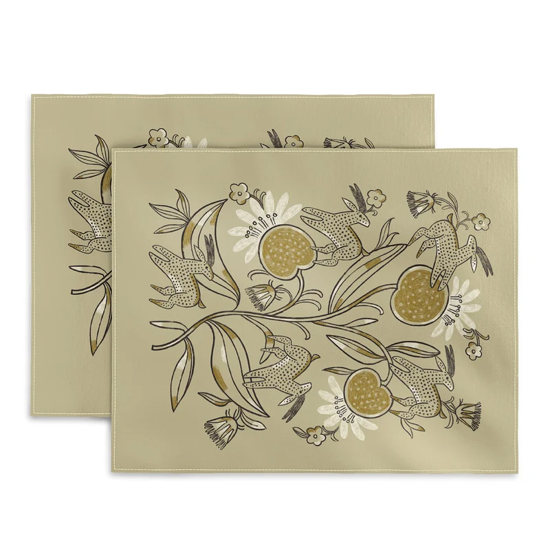 Decorative planter with goats Placemat