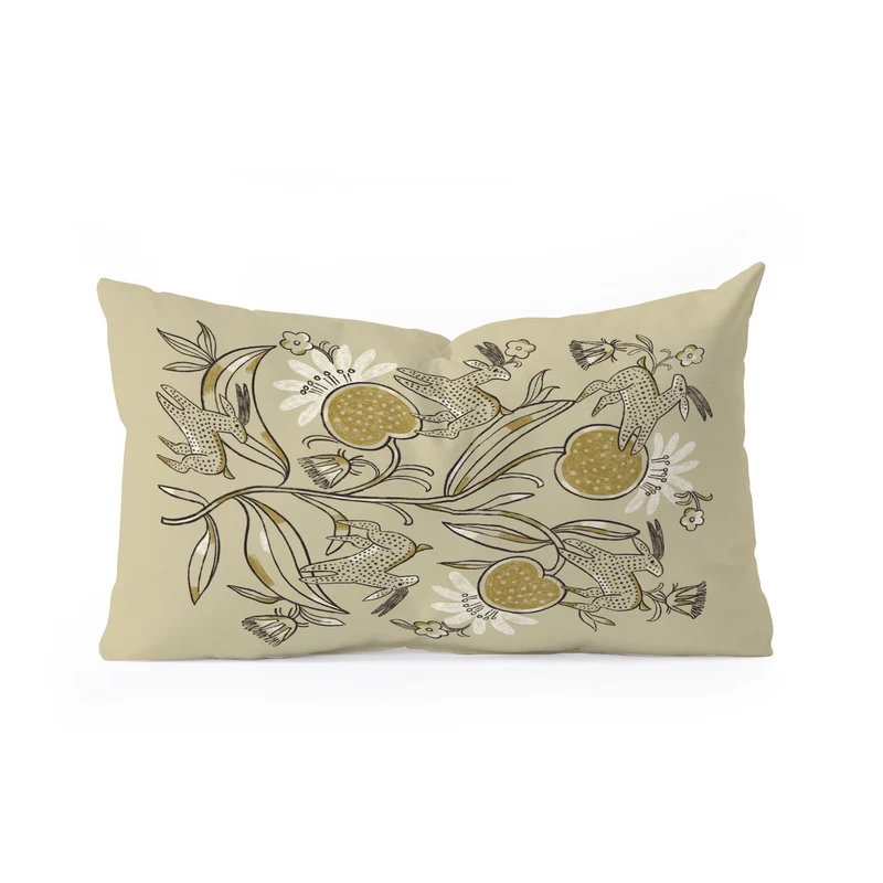 Decorative planter with goats Rectangular Pillow
