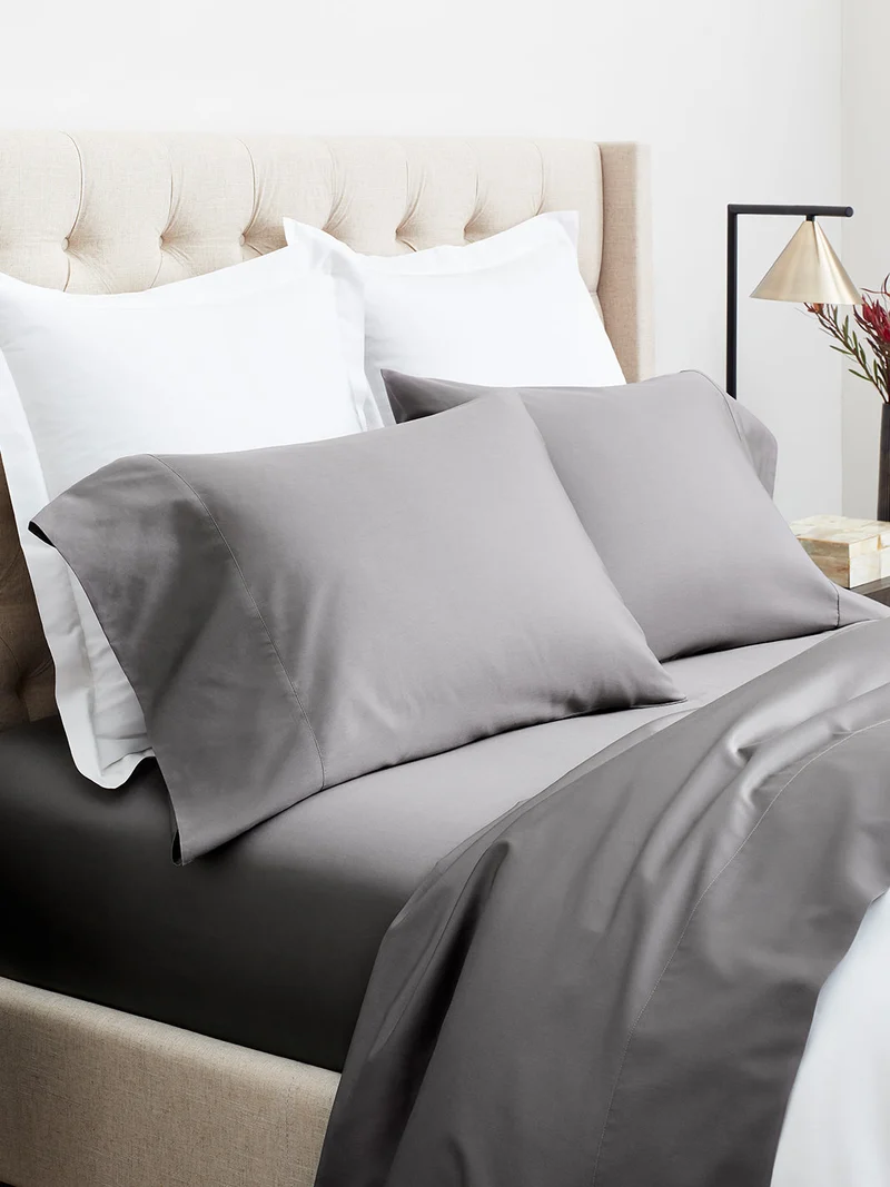 Signature Hemmed Flat Sheet - Stone