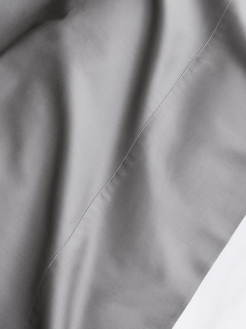 Signature Hemmed Flat Sheet - Stone