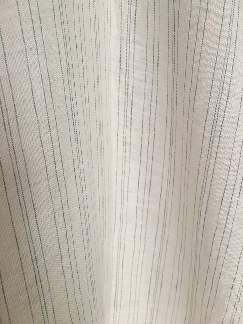 Gardinenstoff Lino Stripe - skyblue 310 cm