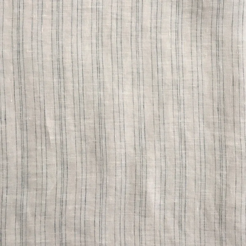 Gardinenstoff Lino Stripe - skyblue 310 cm