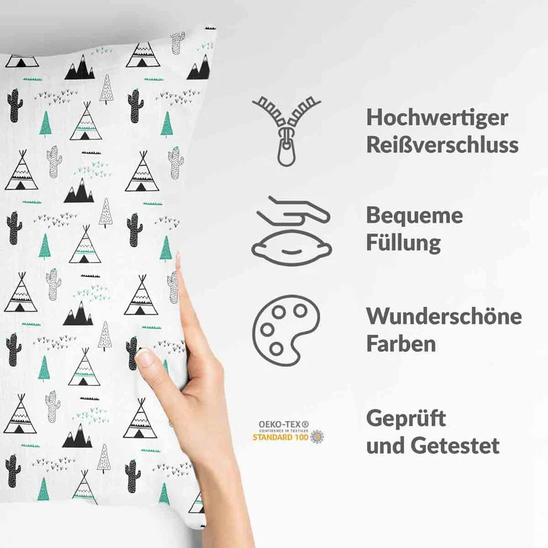 Gesundheitskissen Weiß Indianer