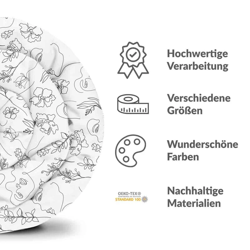 Therapiedecken Baumwollbezug Boho Blumen
