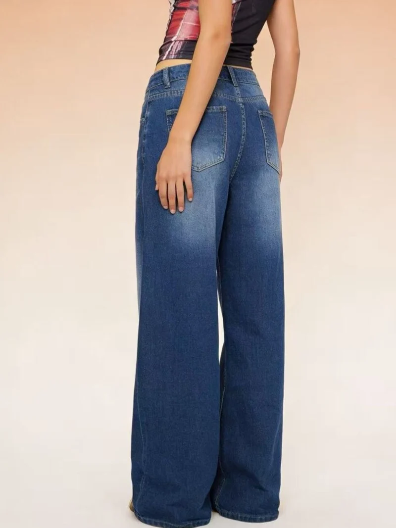 Jeans met hoge taille en wijde pijpen