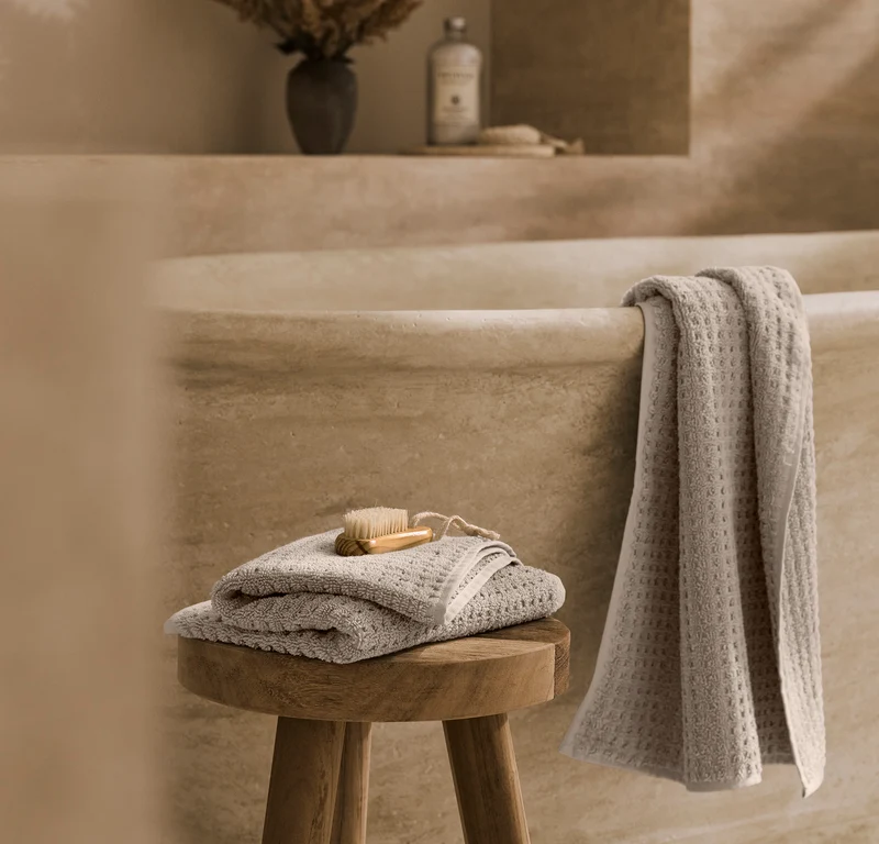 Turkish Waffle Bath Towel Set