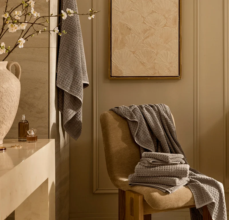 Turkish Waffle Bath Towel Set