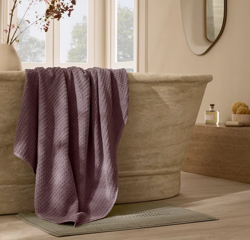 Turkish Waffle Bath Towel Set