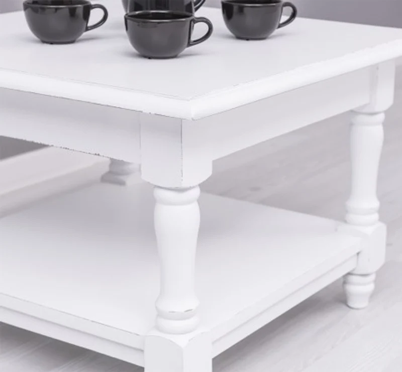 Casa Padrino Couchtisch im Landhausstil, 65 x 65 x 45 cm