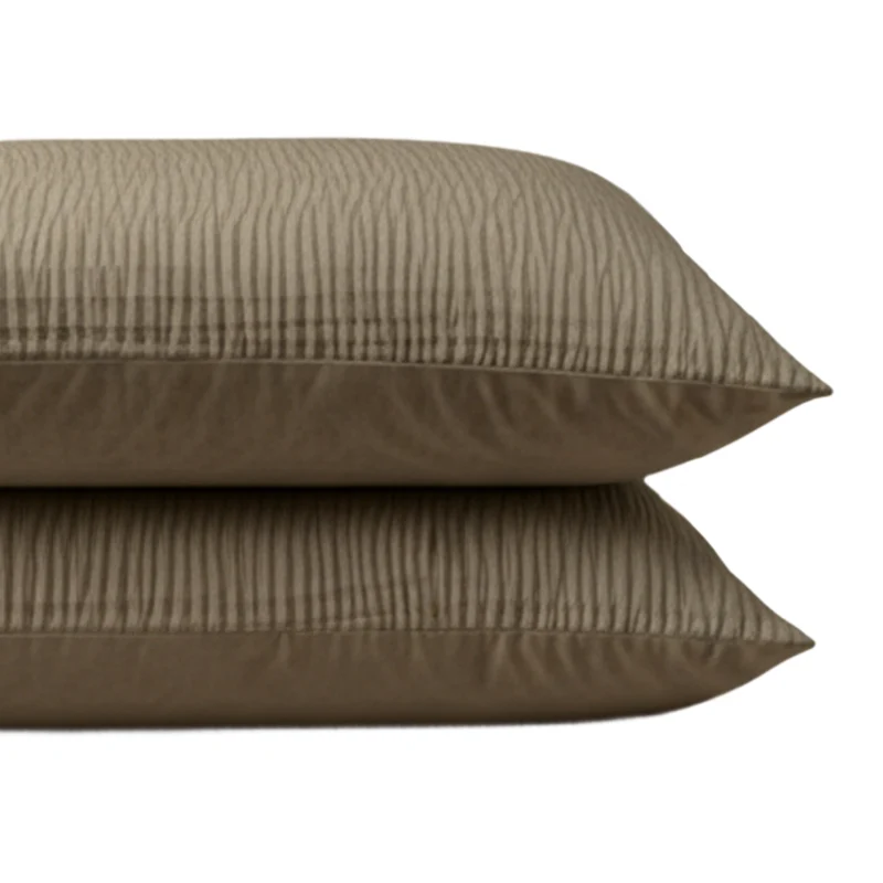 Zelesta Special Velvet Chique Kissenbezüge Set von 2 - Taupe