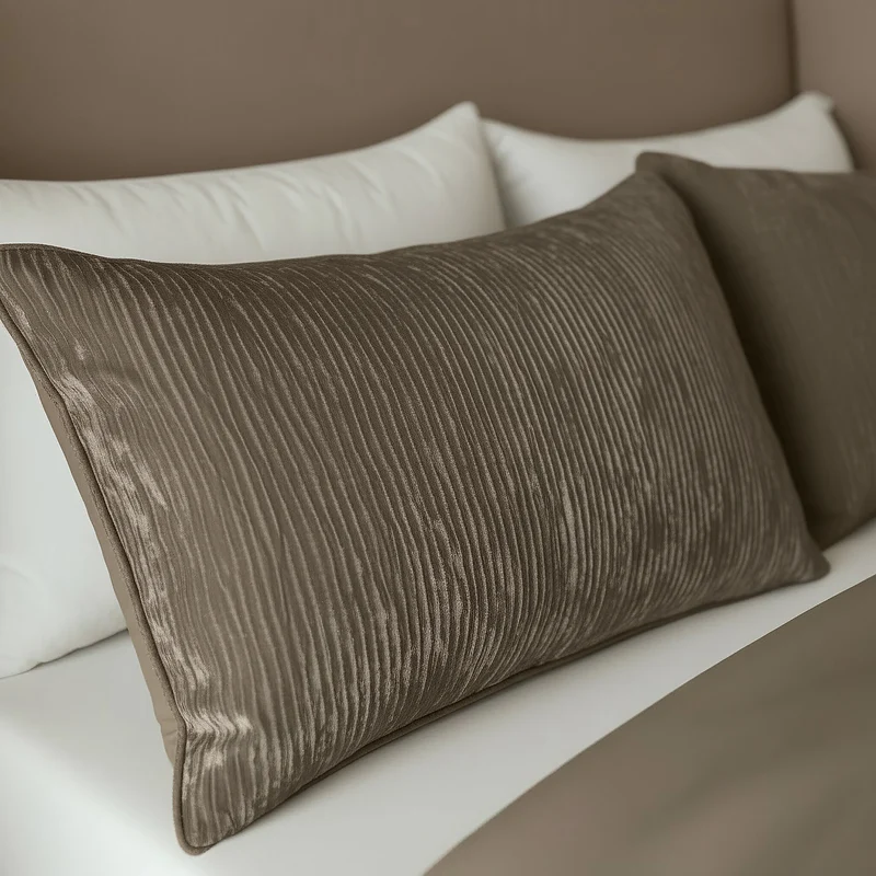 Zelesta Special Velvet Chique Kissenbezüge Set von 2 - Taupe