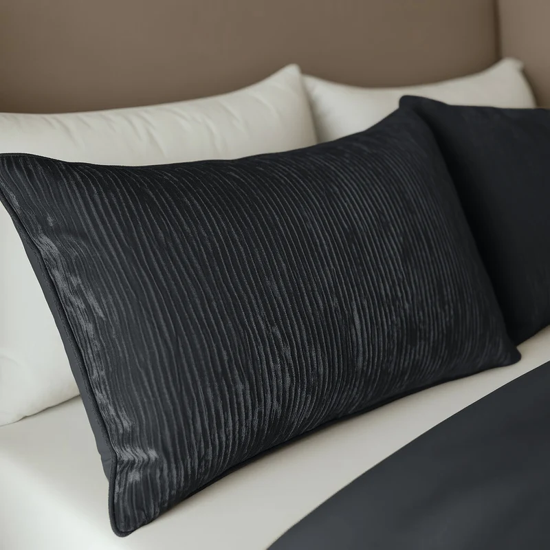 Zelesta Special Velvet Chique Kissenbezüge Set von 2 - Anthracite