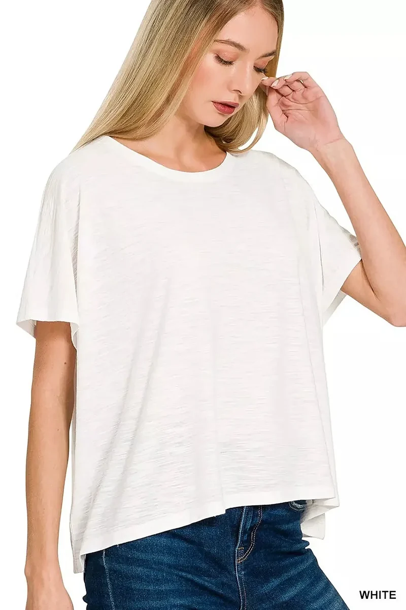 Casual T-shirt met ronde hals - Lichtgewicht T-shirt met korte mouwen, essentieel voor comfort de hele dag door.