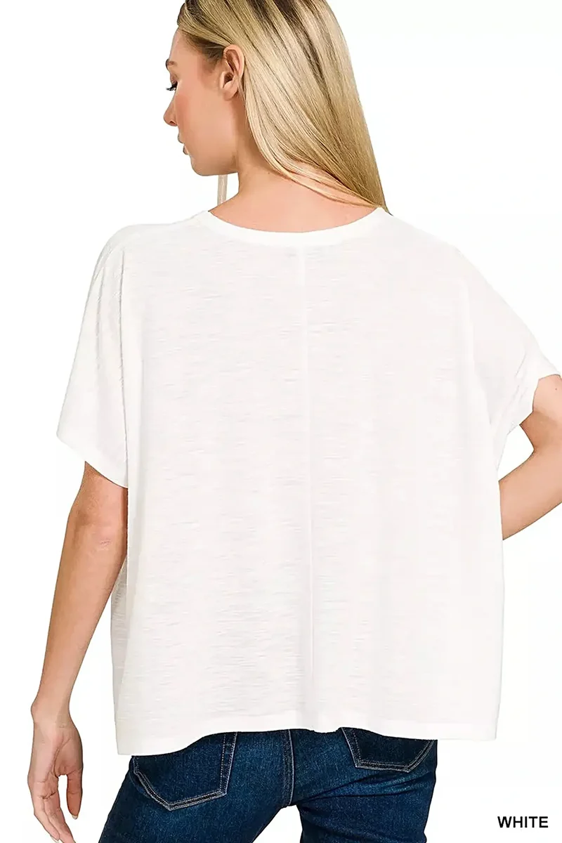 Casual T-shirt met ronde hals - Lichtgewicht T-shirt met korte mouwen, essentieel voor comfort de hele dag door.