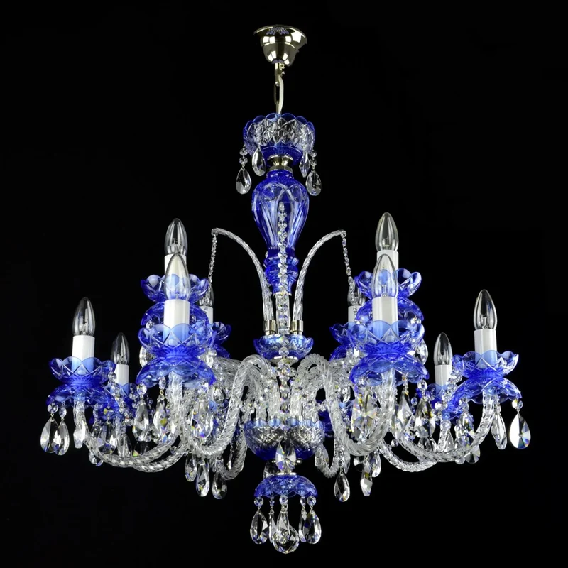 Casa Padrino Luxus Barock Kristall Kronleuchter Silber Ø 75 x H. 75 cm - Prunkvolle Messing Kronleuchter mit böhmischem Kristallglas - Barock Möbel - Edel & Prunkvoll