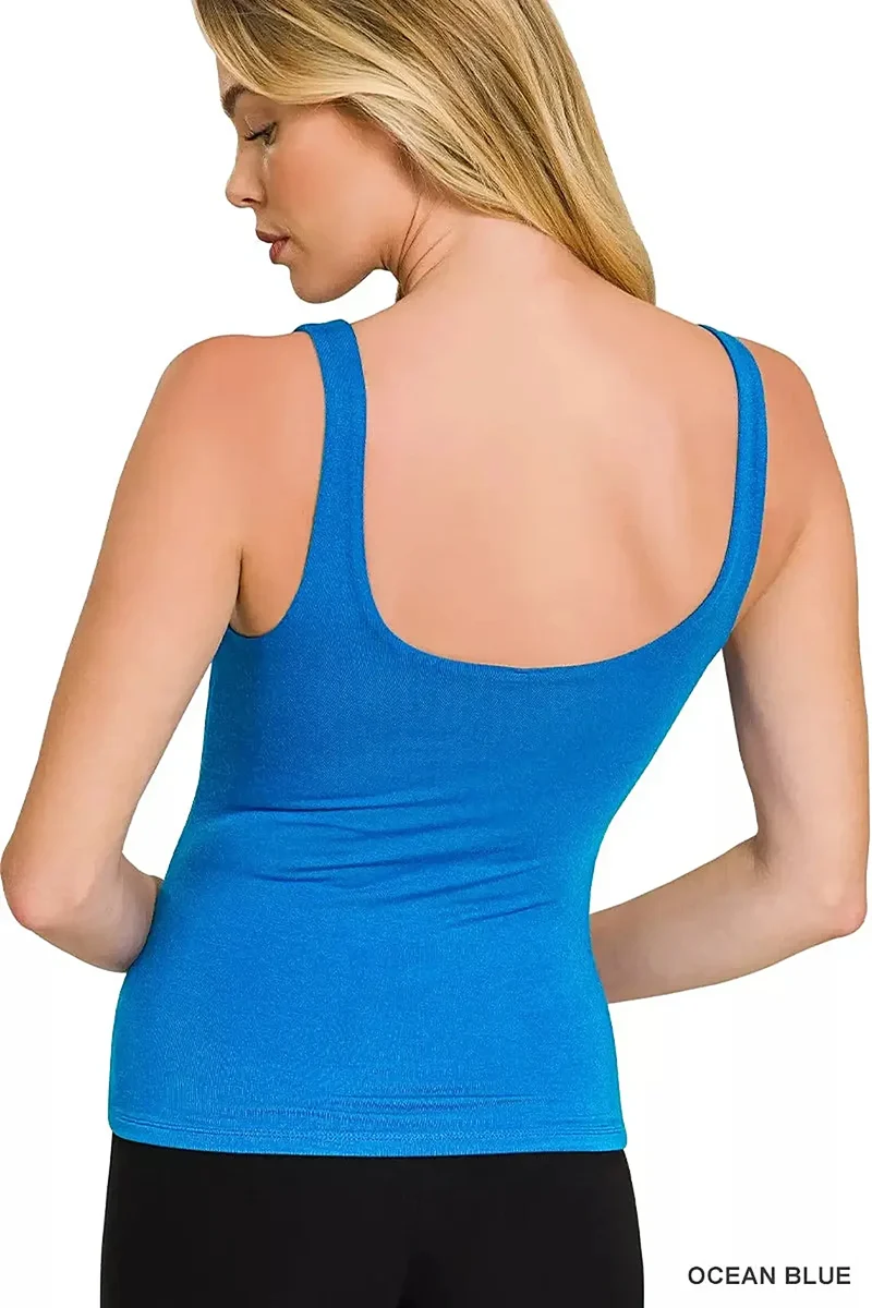 Premium mouwloze top van rayon - Dubbellaagse V-hals camisole voor een moeiteloze stijl
