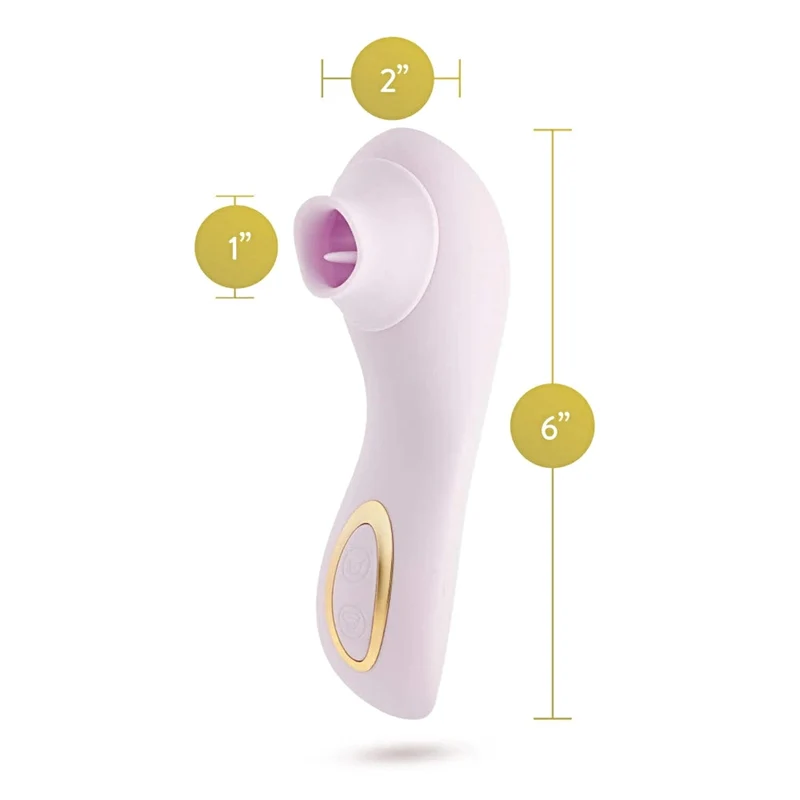 Delice™ By Blush® Fleur Handheld Clitorisstimulator. Tongvormige zuigkracht. Lichtpaars. Normale prijs: $85