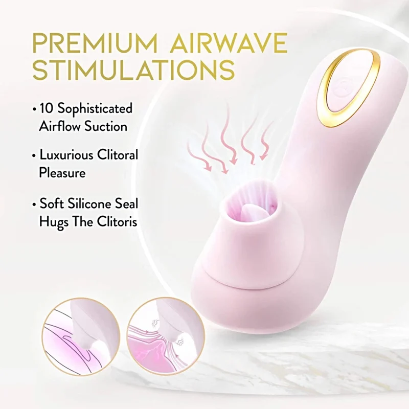 Delice™ By Blush® Fleur Handheld Clitorisstimulator. Tongvormige zuigkracht. Lichtpaars. Normale prijs: $85