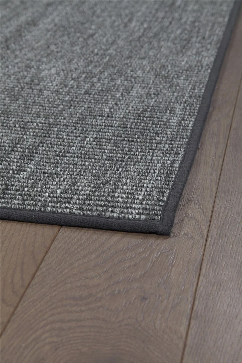 Tappeto Etnico Sisal Boucle Grigio