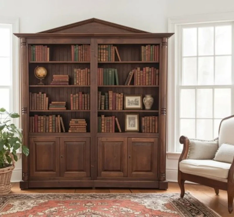 Casa Padrino Bücherregal im Landhausstil, 220 x 38 x 230 cm