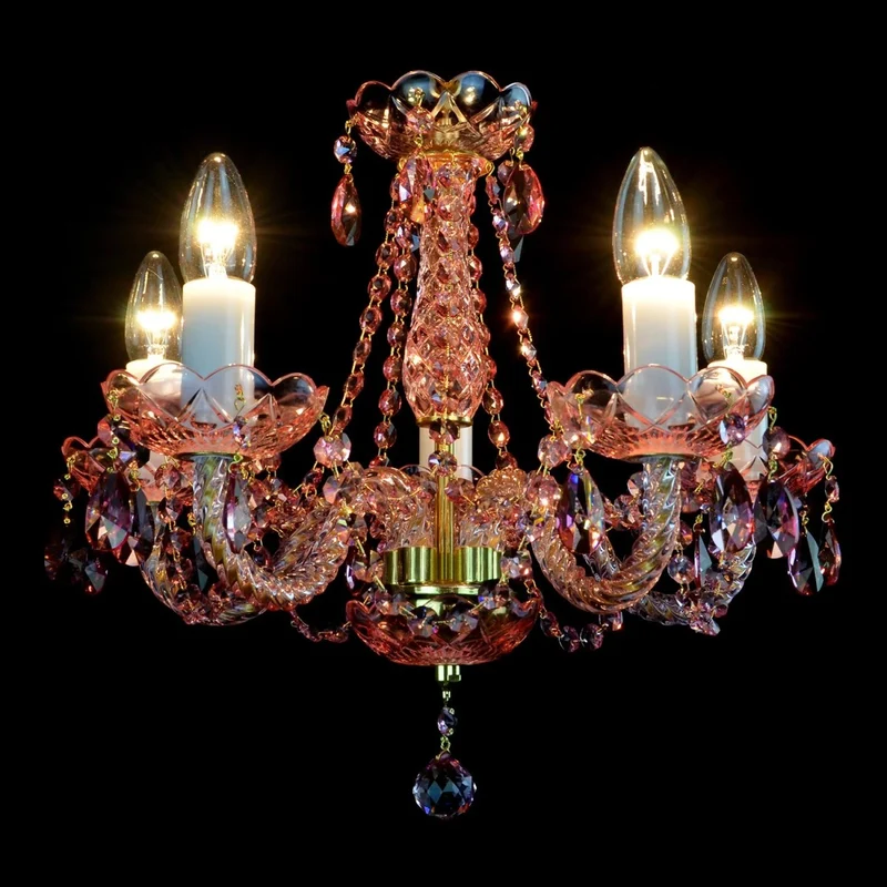 Casa Padrino Luxus Barock Kristall Kronleuchter Gold Ø 45 x H. 38 cm - Prunkvolle Messing Kronleuchter mit böhmischem Kristallglas - Barock Möbel - Edel & Prunkvoll