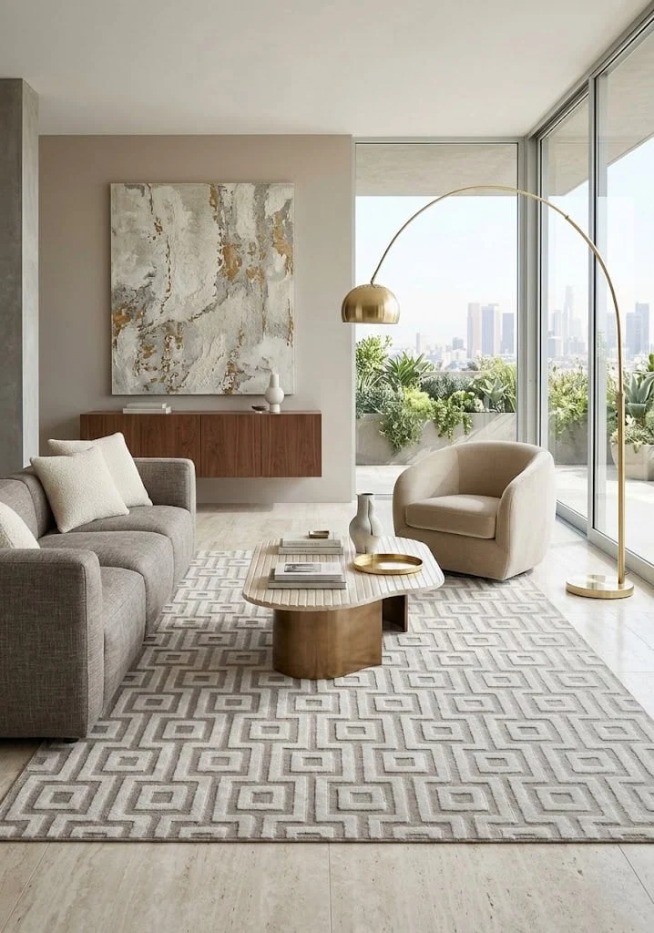 Tappeto Moderno Mito Beige