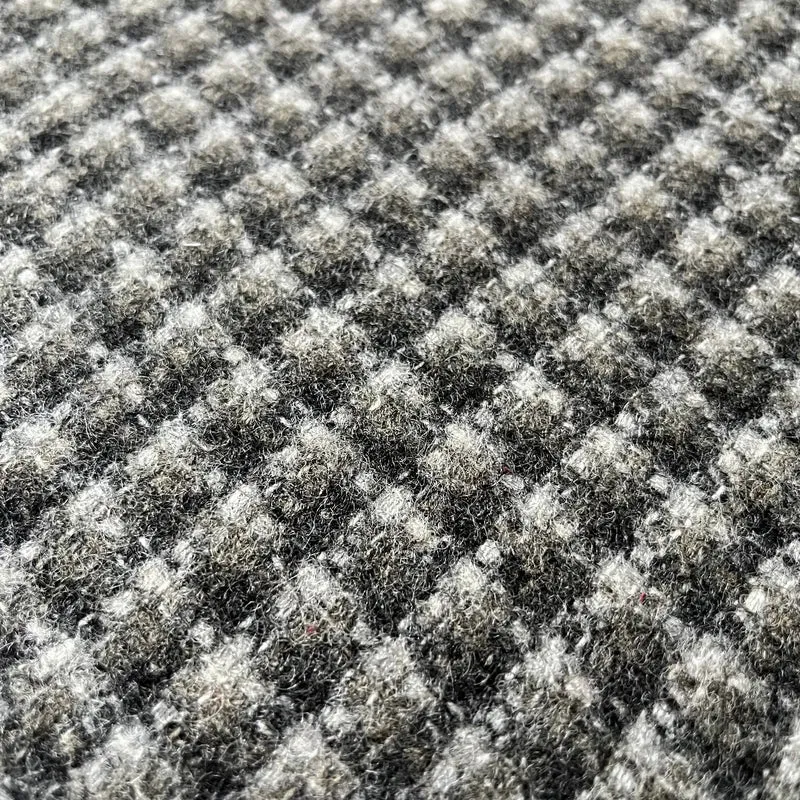 Wool Gingham - pewter grey