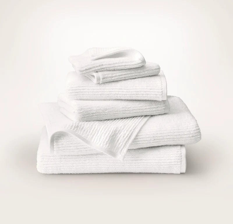 Turkish Ribbed Bath Towel Set
