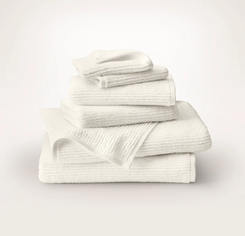 Turkish Ribbed Bath Towel Set