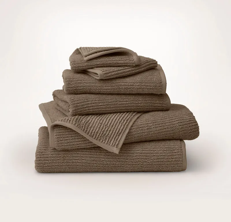 Turkish Ribbed Bath Towel Set