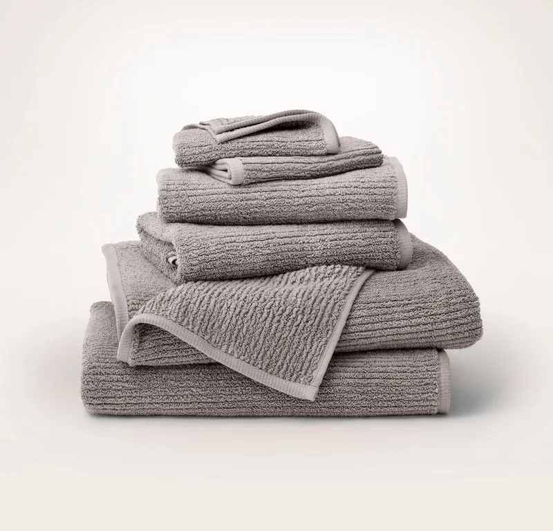 Turkish Ribbed Bath Towel Set