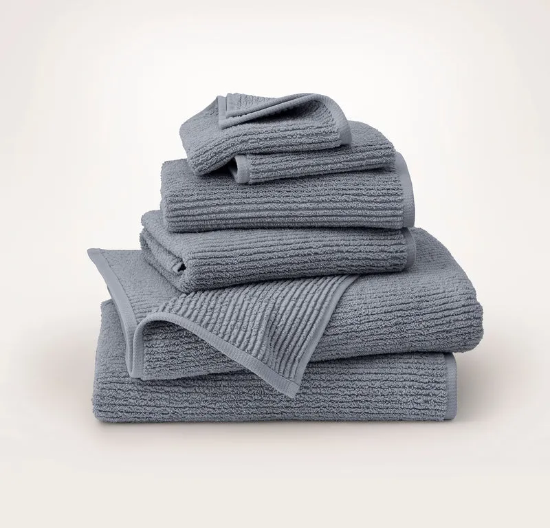Turkish Ribbed Bath Towel Set