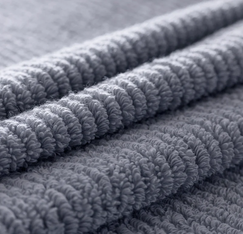Turkish Ribbed Bath Towel Set