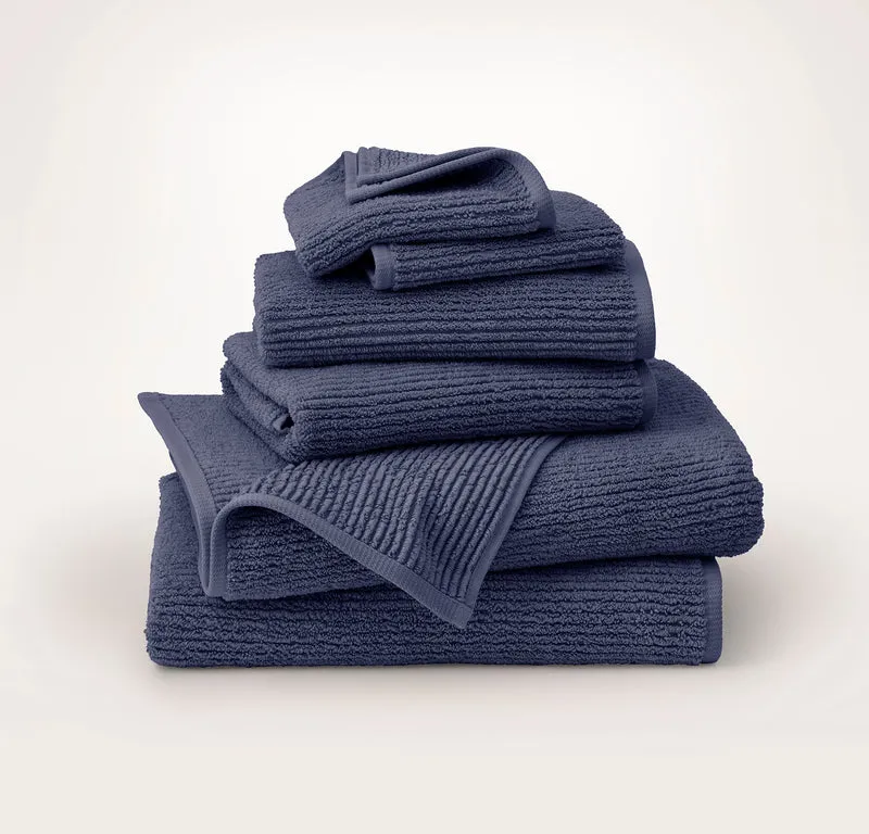 Turkish Ribbed Bath Towel Set