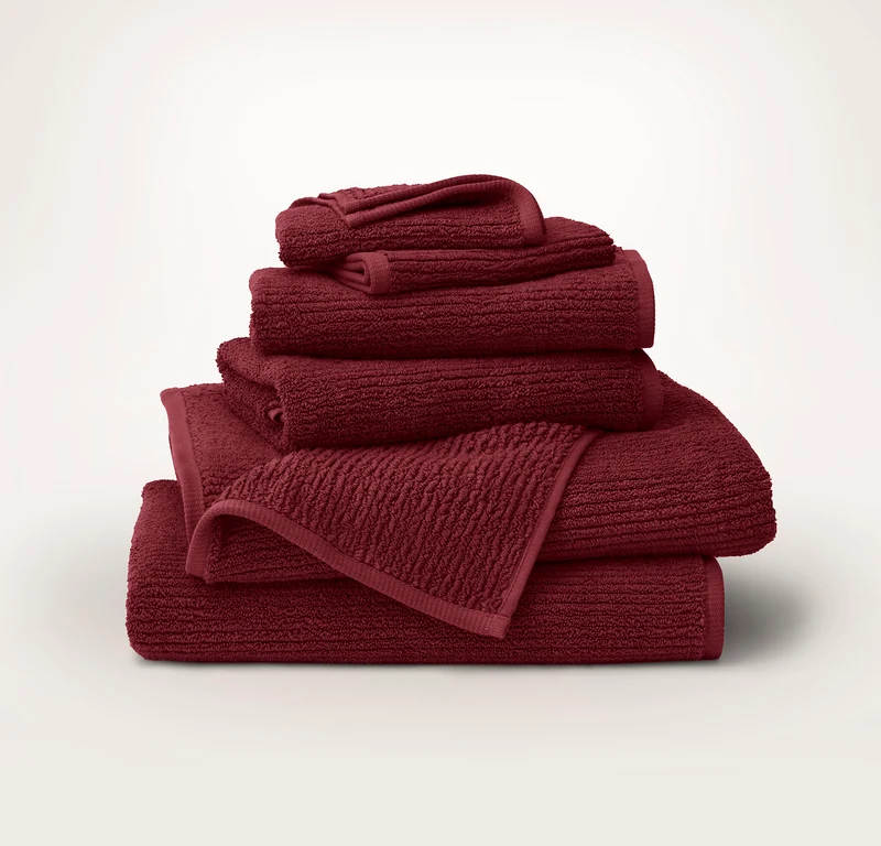 Turkish Ribbed Bath Towel Set