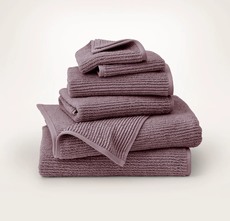 Turkish Ribbed Bath Towel Set