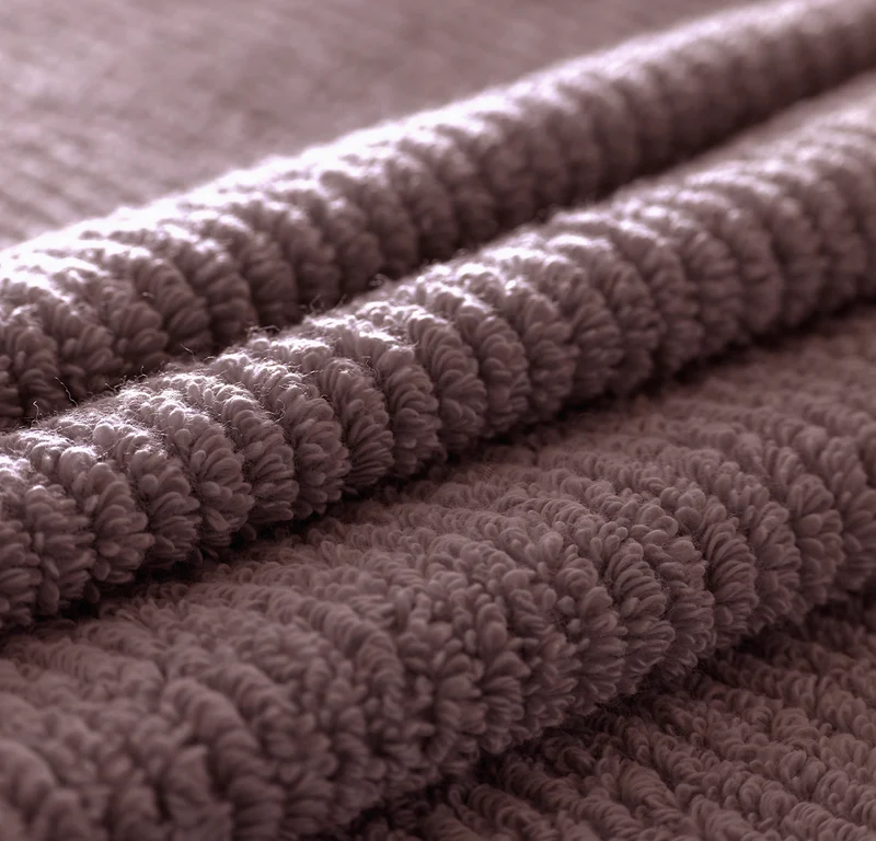 Turkish Ribbed Bath Towel Set