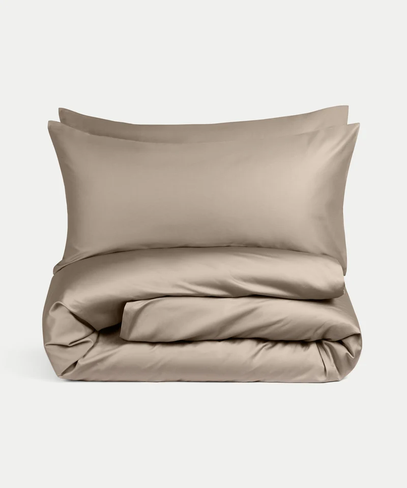 Bettwäsche Set & Spannbettlaken Satin | Champagne