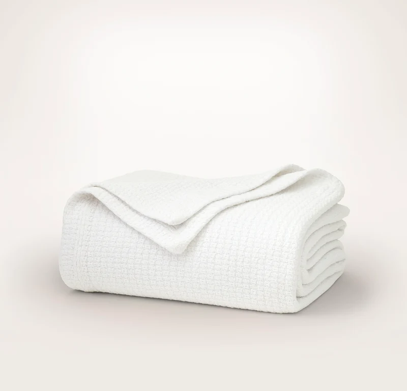 Modern Crochet Bed Blanket - White