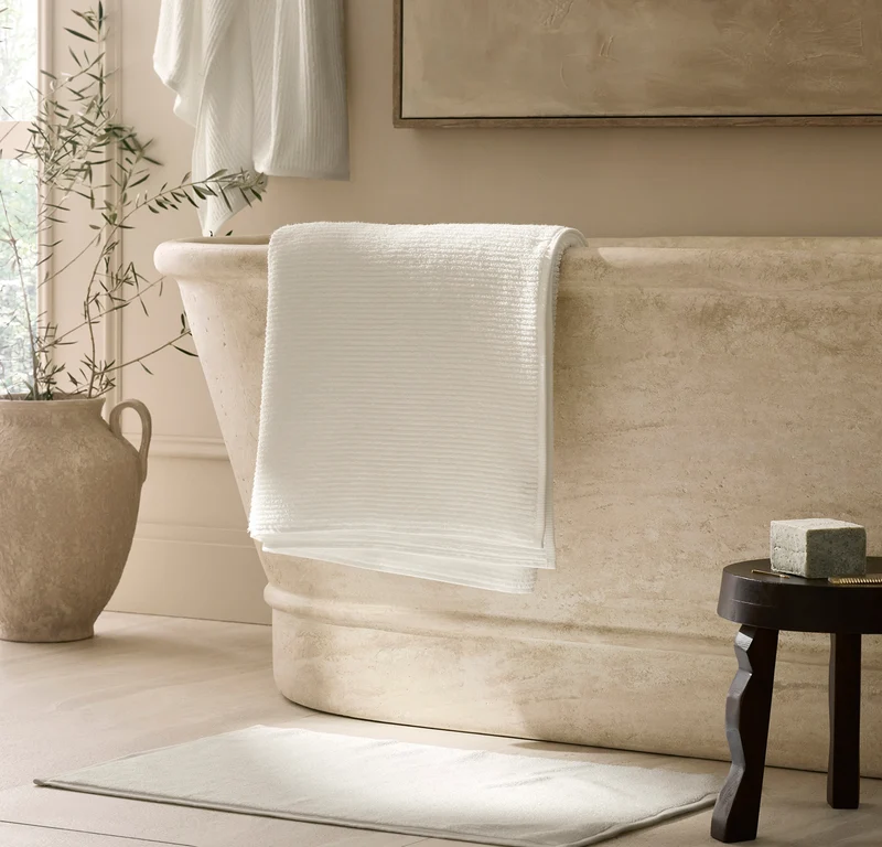 Turkish Ribbed Bath Sheet Set