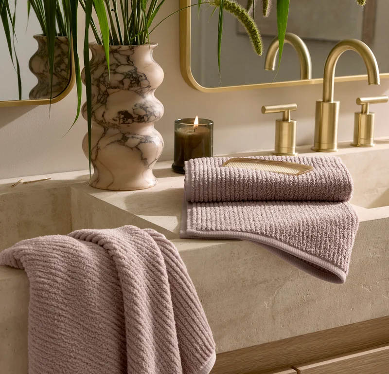 Turkish Ribbed Bath Sheet Set