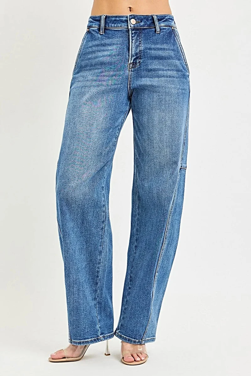 RISEN Slouchy Baggy Jeans - Moeiteloos chique denim met een relaxte pasvorm en zakken, gemaakt van een zachte katoenmix.